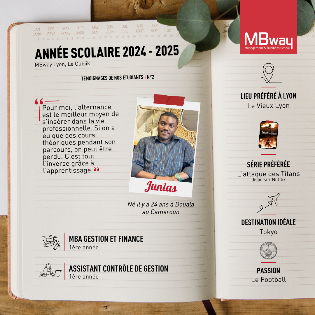 Interview étudiant en MBA Gestion & Finance - MBway Lyon Sosterne-Junias-TENE-CHOUMESSI-